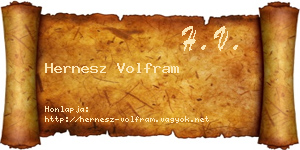 Hernesz Volfram névjegykártya